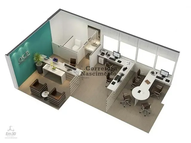 Sala com 25m², à venda, no bairro Centro em Jacareí