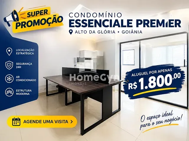 Sala com 32m², para alugar, no bairro Alto da Glória em Goiânia