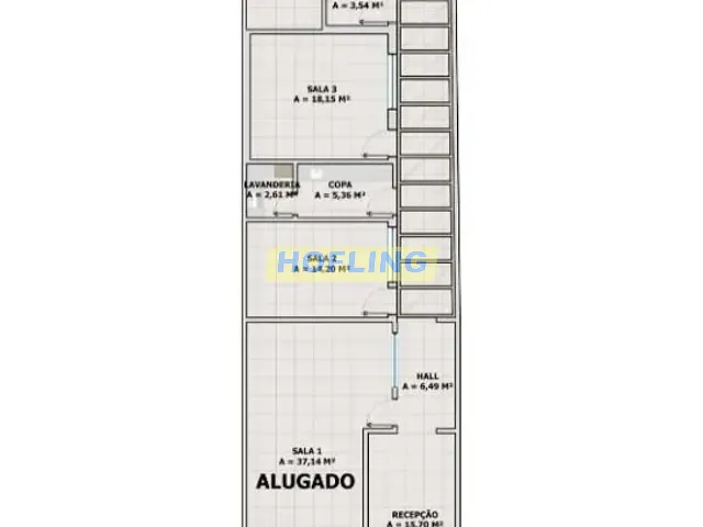 Sala com 18m², para alugar, no bairro Alto do Santana em Rio Claro