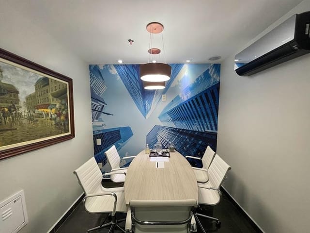 Foto do Sala - Sala comercial com 44m² para locação, com móveis planejados, porcelanato de primeira linha, ar condicionado, Santana, São Paulo, SP | Lares e Andares Imóveis