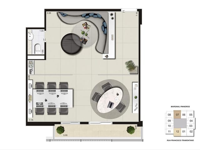 Sala com 58m², à venda, no bairro Real Parque em São Paulo