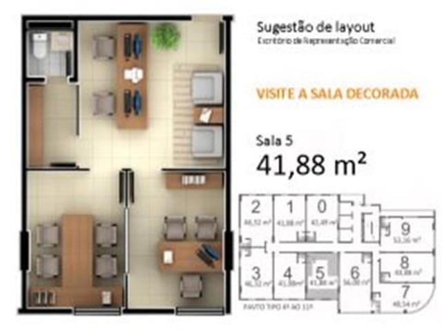 Foto do Sala - Sala à venda e locação 2 Vagas, 49M², Jardim Portal da Colina, Sorocaba - SP | Planeta Office | Ary Proenca Negócios Imobiliários Ltda