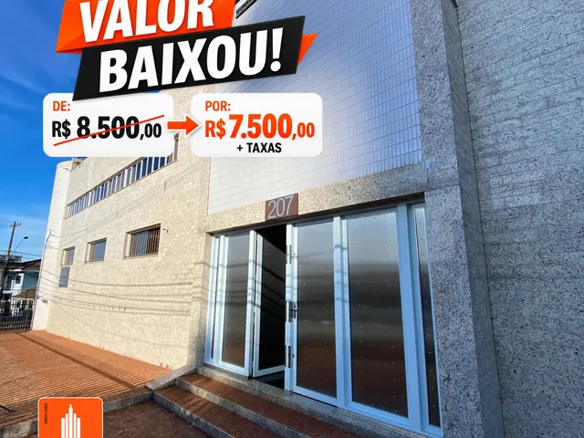 Locação - Sala Comercial, 250m², Estacionamento Privativo, 2 banheiros, Rua Balduíno Taques - Estrela, Ponta Grossa.