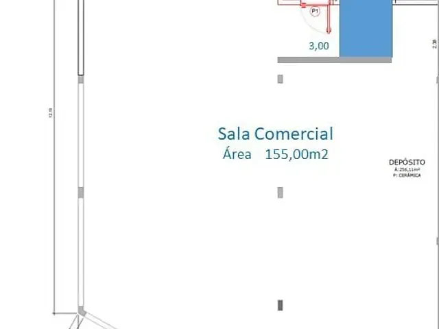 Sala para alugar, no bairro centro em Peritiba