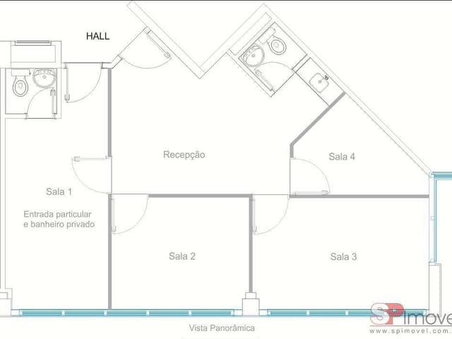 Sala com 61m², para alugar, no bairro Barra Funda em São Paulo