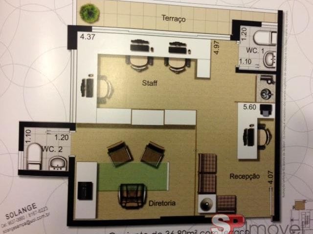 Sala à venda, no bairro Santana em São Paulo