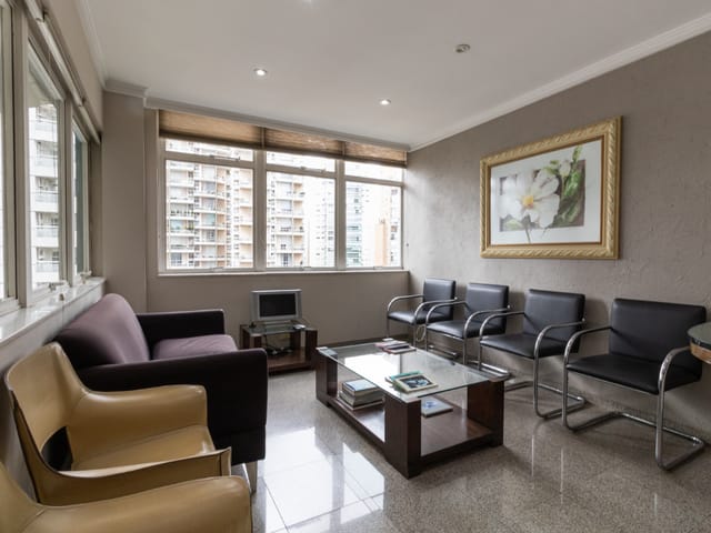 Foto do Sala - Conjunto comercial para venda em Vila Nova Conceição, 103m² | Lares e Andares Imóveis