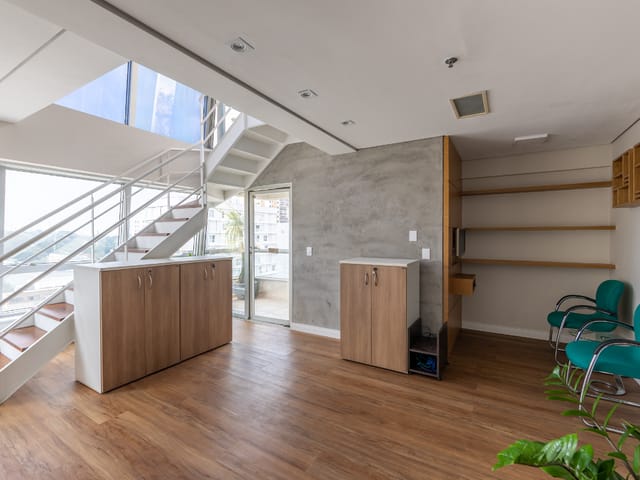 Foto do Sala - Conjunto comercial para venda em Brooklin, 92m² | Lares e Andares Imóveis
