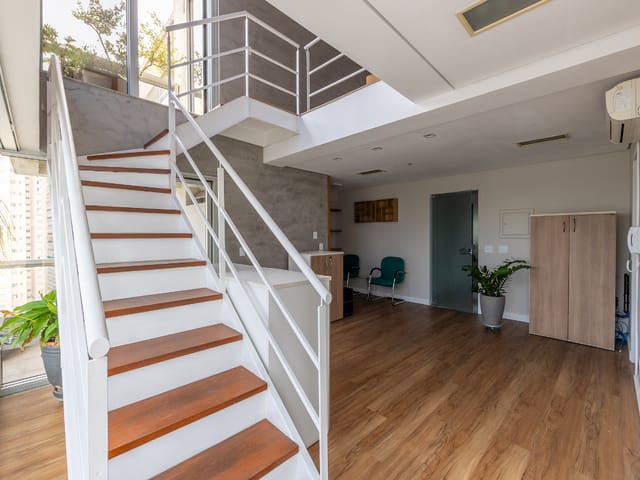 Foto do Sala - Conjunto comercial para venda em Brooklin, 92m² | Lares e Andares Imóveis