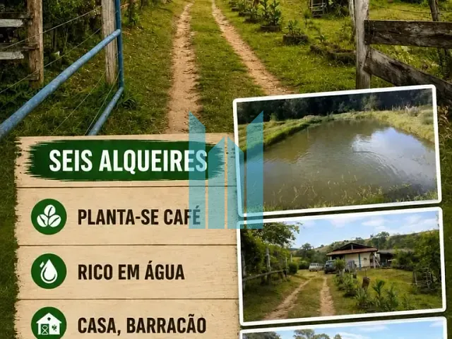Sítio com 6m² 2 quartos e 2 banheiros, à venda, no bairro Cachoeira em Divisa Nova