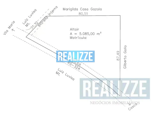 Sítio à venda, no bairro Perimetral em Vila Maria