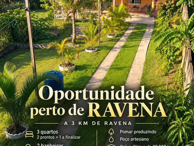 Sítio 2 quartos e 2 banheiros, à venda, no bairro Ravena em Sabará