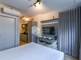Foto do Salão-Flat para venda em Pinheiros com 1 quarto, sendo 1 suíte, 27m²