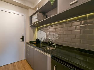 Foto do Salão-Flat para venda em Pinheiros com 1 quarto, sendo 1 suíte, 27m²