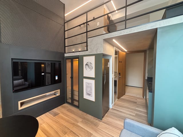 Foto do Salão - Flat para venda e locação em Perdizes com 1 quarto, 30m² | Lares e Andares Imóveis