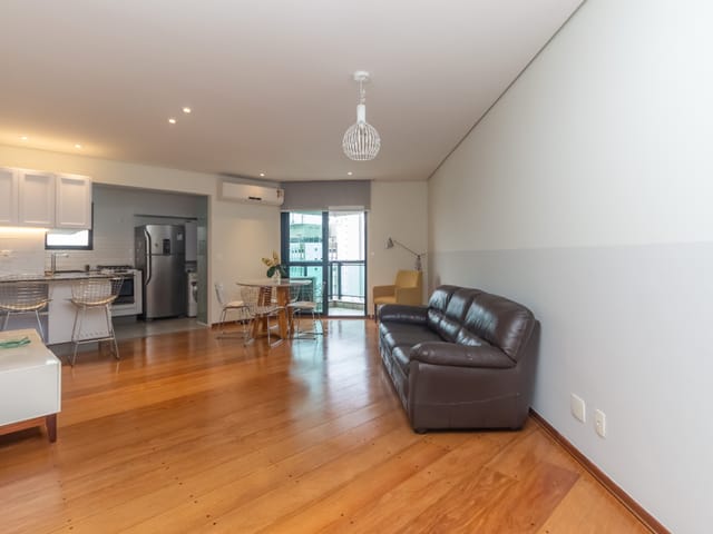 Foto do Salão - Flat para venda em Paraíso com 3 quartos, sendo 2 suítes, 100m² | Lares e Andares Imóveis