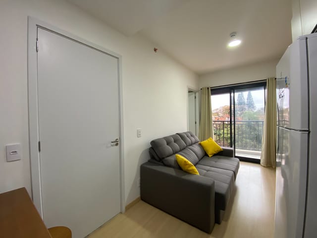 Foto do Salão - Flat para venda em Santo Amaro com 1 quarto, 34m² | Lares e Andares Imóveis