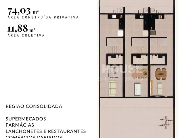 Sobrado com 102m² 2 quartos e 3 banheiros, à venda, no bairro Vila Nova Sorocaba em Sorocaba