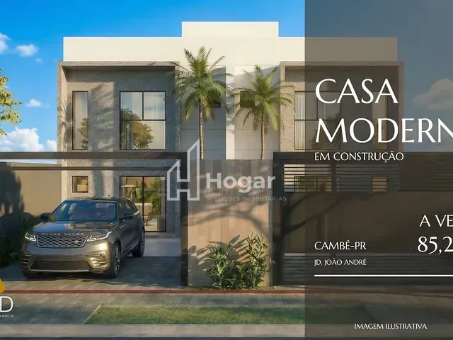 Sobrado 3 quartos e 2 banheiros, à venda, no bairro Jardim João André em Cambé