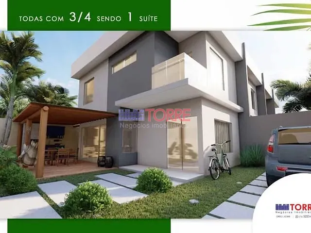Sobrado com 126m² 3 quartos e 3 banheiros, à venda, no bairro Mar de Ilhéus em Ilhéus