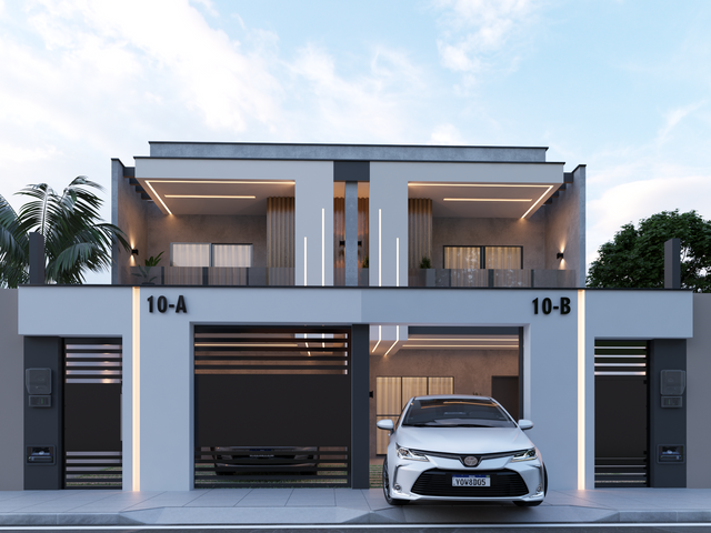 Foto do Sobrado - Casa duplex 3 quartos sendo uma suíte com closet e varanda, espaço gourmet com churrasqueira e garagem para 2 carros, no Boa Vista | Locar Imóvel