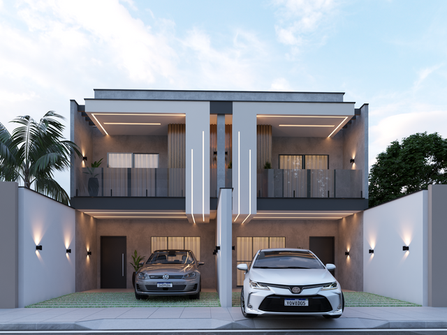 Foto do Sobrado - Casa duplex 3 quartos sendo uma suíte com closet e varanda, espaço gourmet com churrasqueira e garagem para 2 carros, no Boa Vista | Locar Imóvel