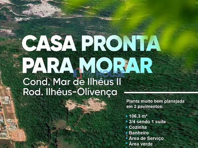 Sobrado com 172m² 3 quartos e 2 banheiros, à venda, no bairro Olivença em Ilhéus