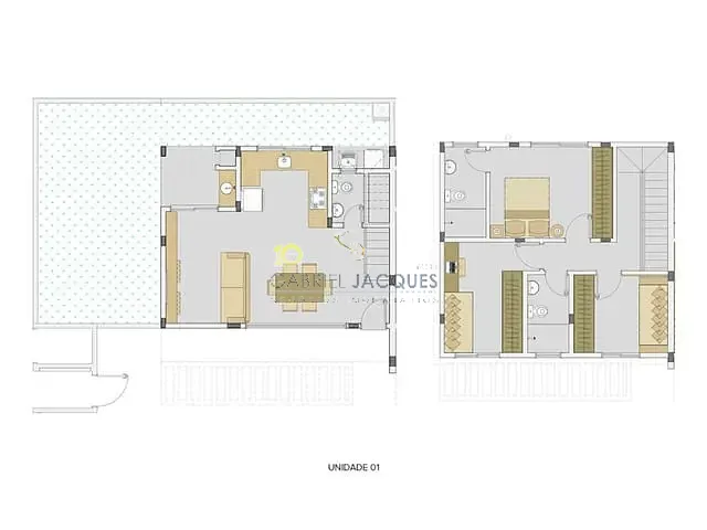 Sobrado com 136m² 3 quartos e 2 banheiros, à venda, no bairro Nova Palhoça em Palhoça