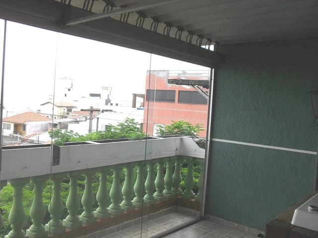 Foto do Sobrado - Sobrado com 2 dormitórios, 2 vagas de garagem e área de churrasqueira com spa,  à venda, Cerâmica, São Caetano do Sul, SP | Eva Istoe  Imóveis