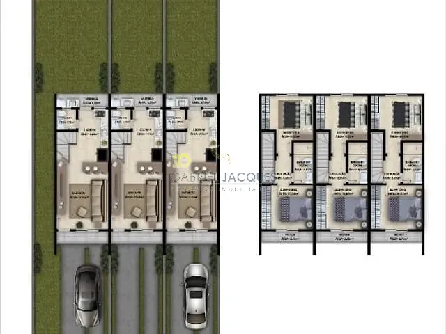 Sobrado com 150m² 2 quartos e 2 banheiros, à venda, no bairro Sertão do Maruim em São José