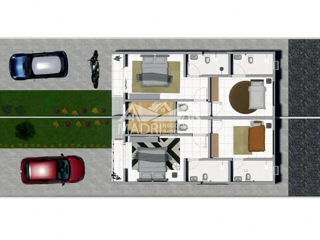 Sobrado com 125m² 2 quartos e 1 banheiro, à venda, no bairro Forquilhas em São José