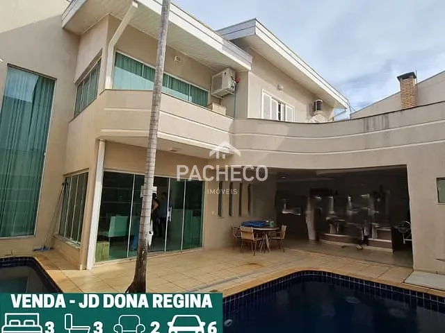 Sobrado com 300m² 3 quartos e 3 banheiros, à venda, no bairro Jardim Dona Regina em Santa Bárbara D'Oeste