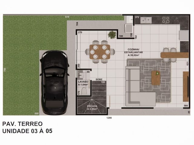 Sobrado com 137m² 3 quartos e 3 banheiros, à venda, no bairro Boqueirão em Curitiba