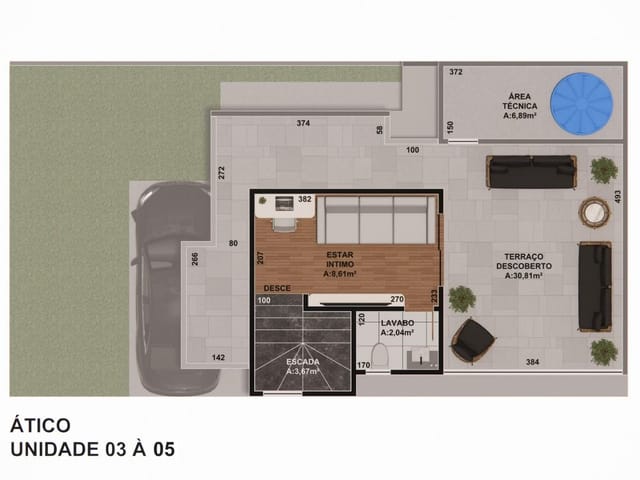 Sobrado com 137m² 3 quartos e 3 banheiros, à venda, no bairro Boqueirão em Curitiba