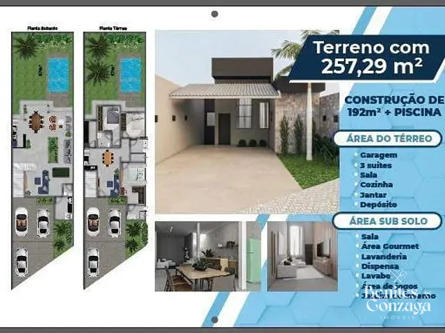 Sobrado 3 quartos e 4 banheiros, à venda, no bairro Vila Nova em Maringá