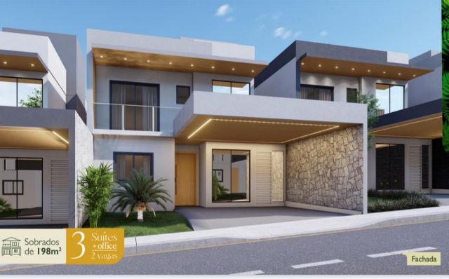 Sobrado 3 quartos e 4 banheiros, à venda, no bairro Parque Amazônia em Goiânia