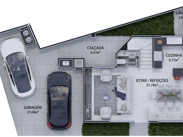 Sobrado com 172m² 3 quartos e 5 banheiros, à venda, no bairro São Lourenço em Curitiba