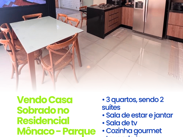 Sobrado com 180m² 3 quartos e 3 banheiros, à venda, no bairro Parque Residencial das Nações Indígenas em Cuiabá