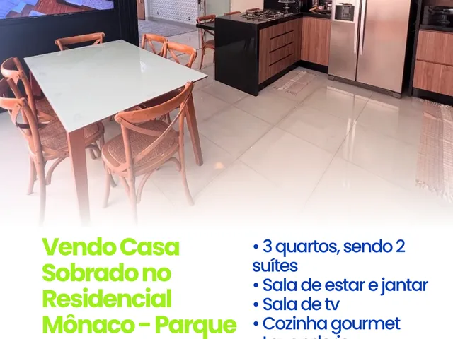 Sobrado com 180m² 3 quartos e 3 banheiros, à venda, no bairro Parque Residencial das Nações Indígenas em Cuiabá
