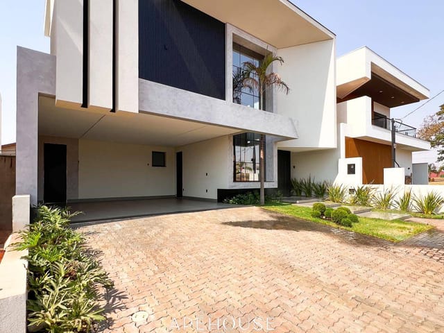 Foto do Sobrado - Sobrado alto padrão no Condomínio Vale das Araras – 374m², 3 suítes, piscina, sauna, gourmet, semi mobiliado, pronto para morar! | ApêHouse | Imobi