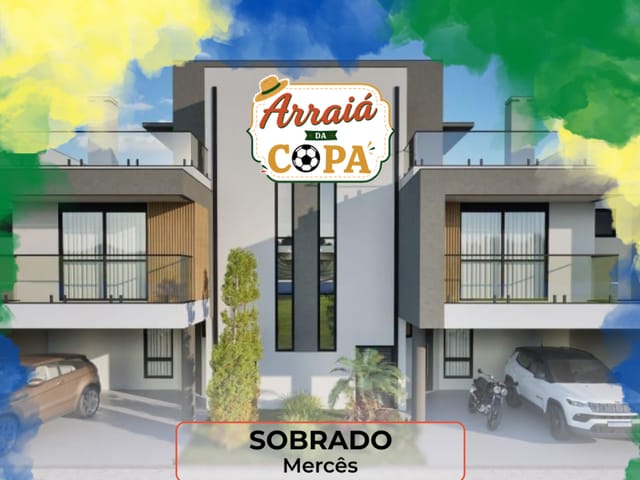 Sobrado com 158m² 3 quartos e 5 banheiros, à venda, no bairro Mercês em Curitiba