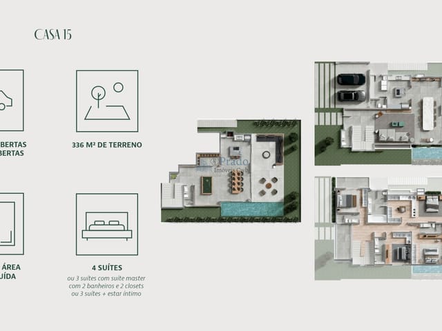 Sobrado com 354m² 4 quartos e 6 banheiros, à venda, no bairro Cascatinha em Curitiba