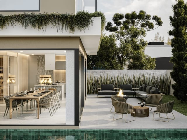 Sobrado com 354m² 4 quartos e 6 banheiros, à venda, no bairro Cascatinha em Curitiba