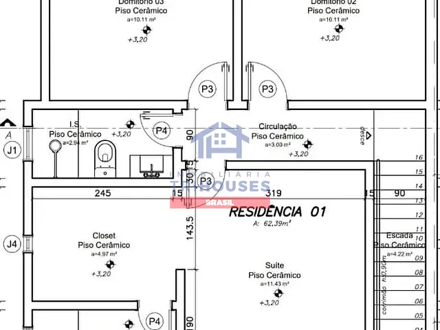 Sobrado com 130m² 3 quartos e 2 banheiros, à venda, no bairro Parque da Fonte em São José dos Pinhais