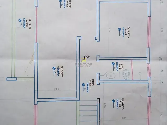 Sobrado com 150m² 3 quartos e 2 banheiros, à venda, no bairro Alto da XV em Guarapuava