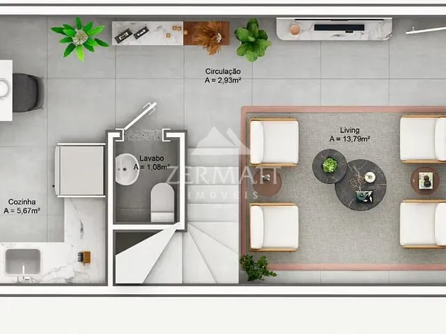 Sobrado 2 quartos e 2 banheiros, à venda, no bairro Centro em Blumenau