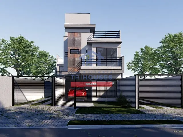 Sobrado 3 quartos e 2 banheiros, à venda, no bairro Xaxim em Curitiba
