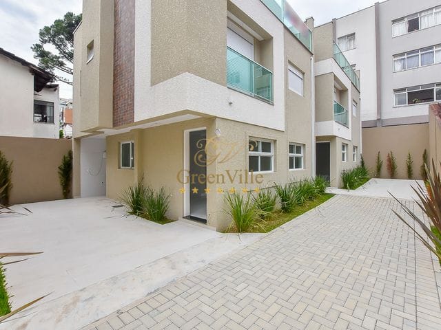 Foto do Sobrado - Sobrado 03 - triplex, novos, 120,58m², sendo 103,96m² privativos + 14,40m² terraço descoberto à venda, Boa Vista, Curitiba, PR | Imobiliária GreenVille