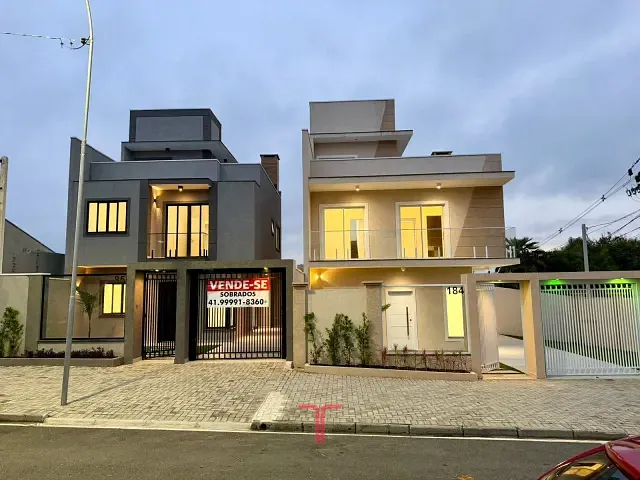 Sobrado com 153m² 3 quartos e 4 banheiros, à venda, no bairro Porto das Laranjeiras em Araucária