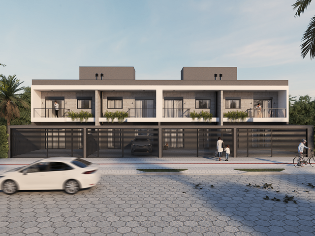 Sobrado com 104m² 3 quartos e 3 banheiros, à venda, no bairro Brejatuba em Guaratuba